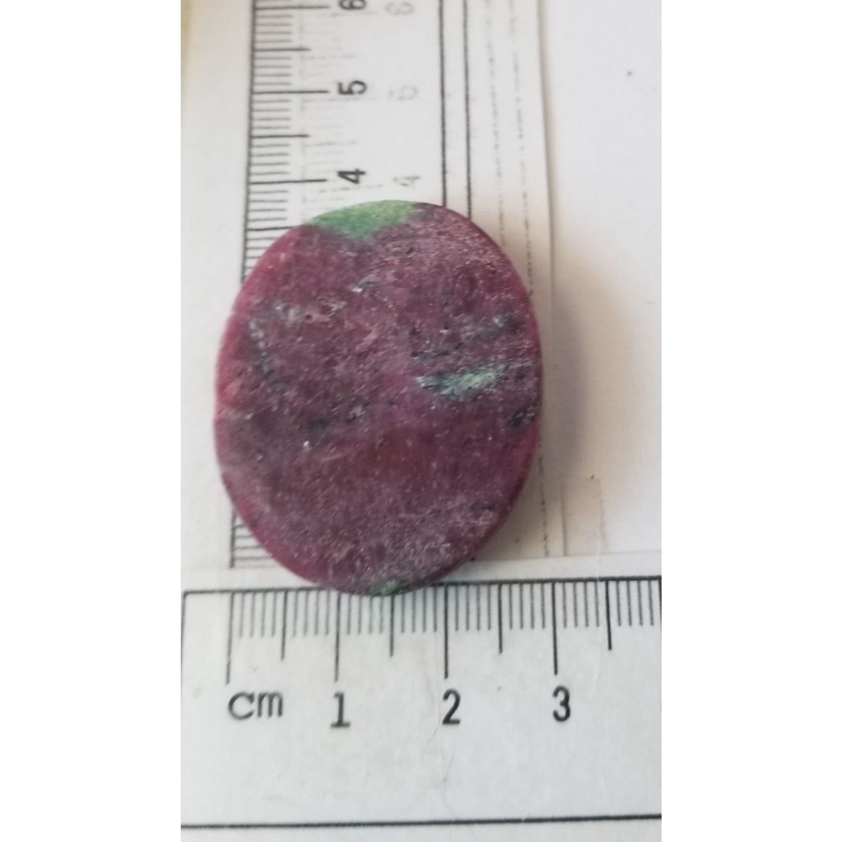 Loose Gemstone Ruby Xoisite Cabochon  4cm x 3cm 83 ct  16.6 gr Red Green Purple