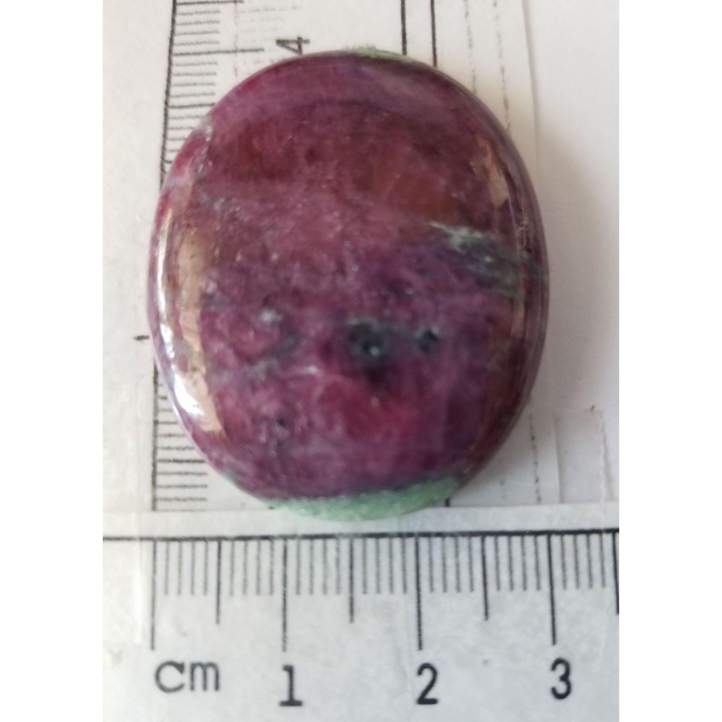 Loose Gemstone Ruby Xoisite Cabochon  4cm x 3cm 83 ct  16.6 gr Red Green Purple