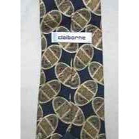 Tie Brown Red  Black Silk Neck Tie Claiborne Brand  61 " Long  3 1/2"  Wide