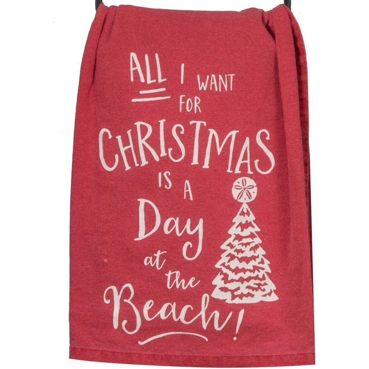 Kitchen Towel  Kay Dee Designs Red All I want for Christmas Flour Sack Towel