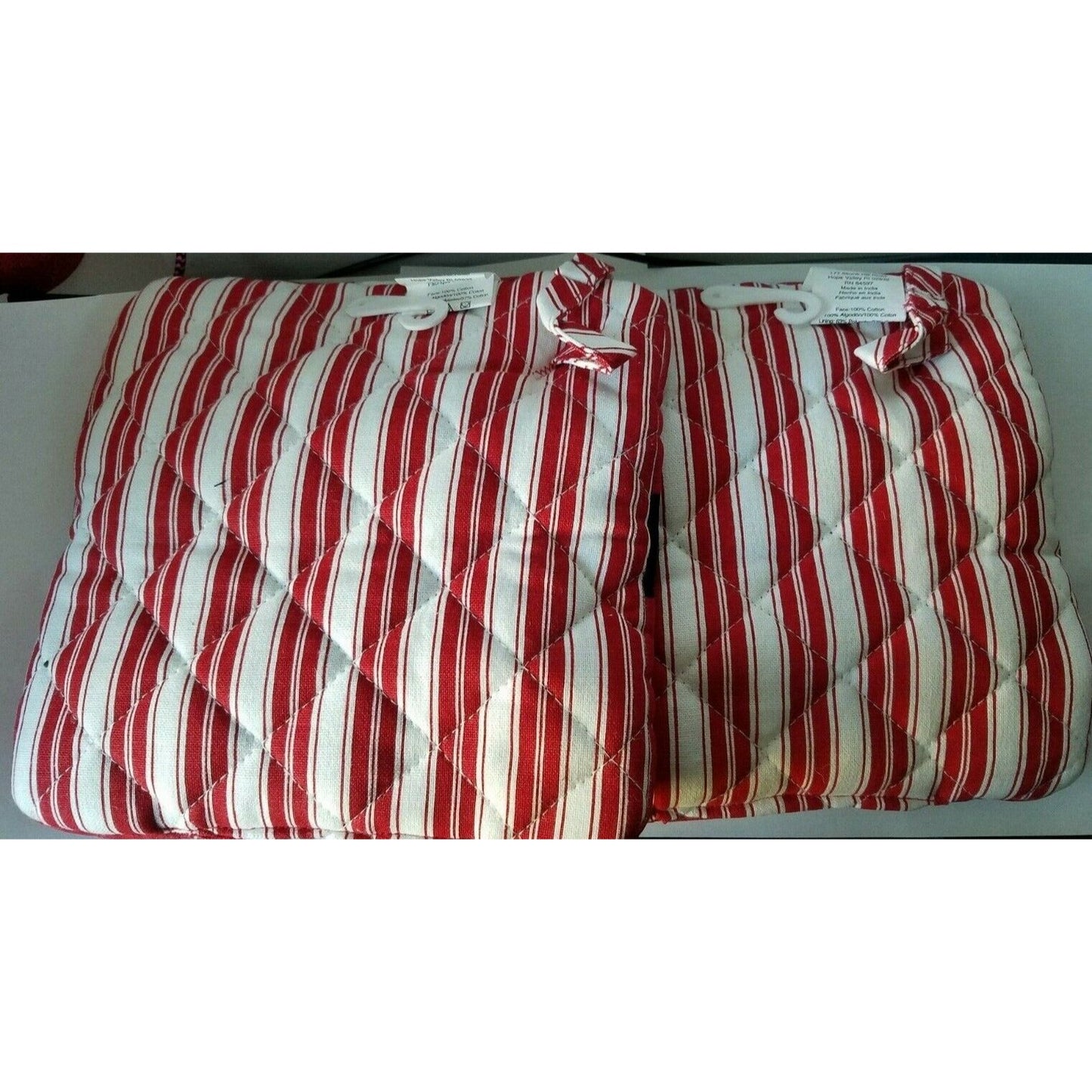 Kitchen Pot Holder KayDee Designs Santa Belt Candy Cane Striped Back Set of 2