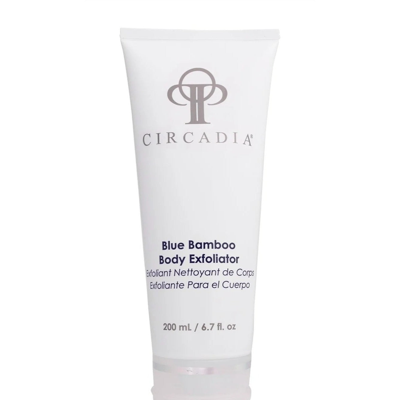 Skincare Circadia Blue Bamboo Exfoliator for Body 6.7 oz exotic body scrub lathers into a creamy luxurious foam containing