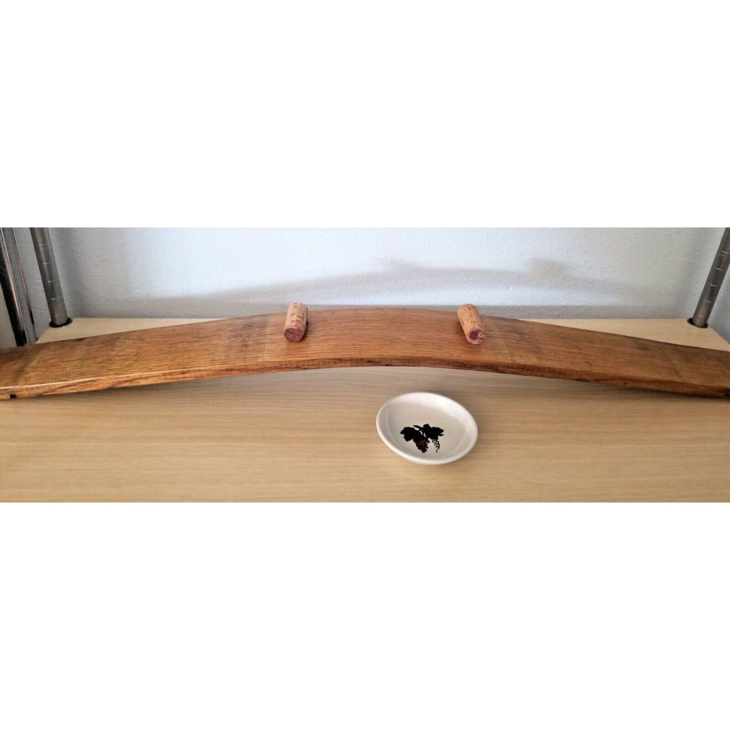 Wine Stave Sushi Tray Cork Feet Grape Dipping Bowl  37" x 3 1/2 " x 2" Food Safe