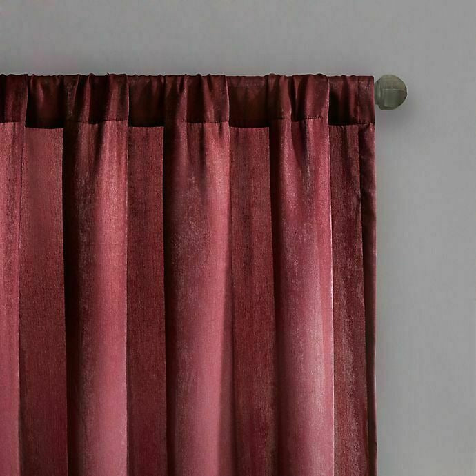 Curtain Matteo 50" x 108" Rod Pocket Sheer Window Curtain Panel - Burgundy