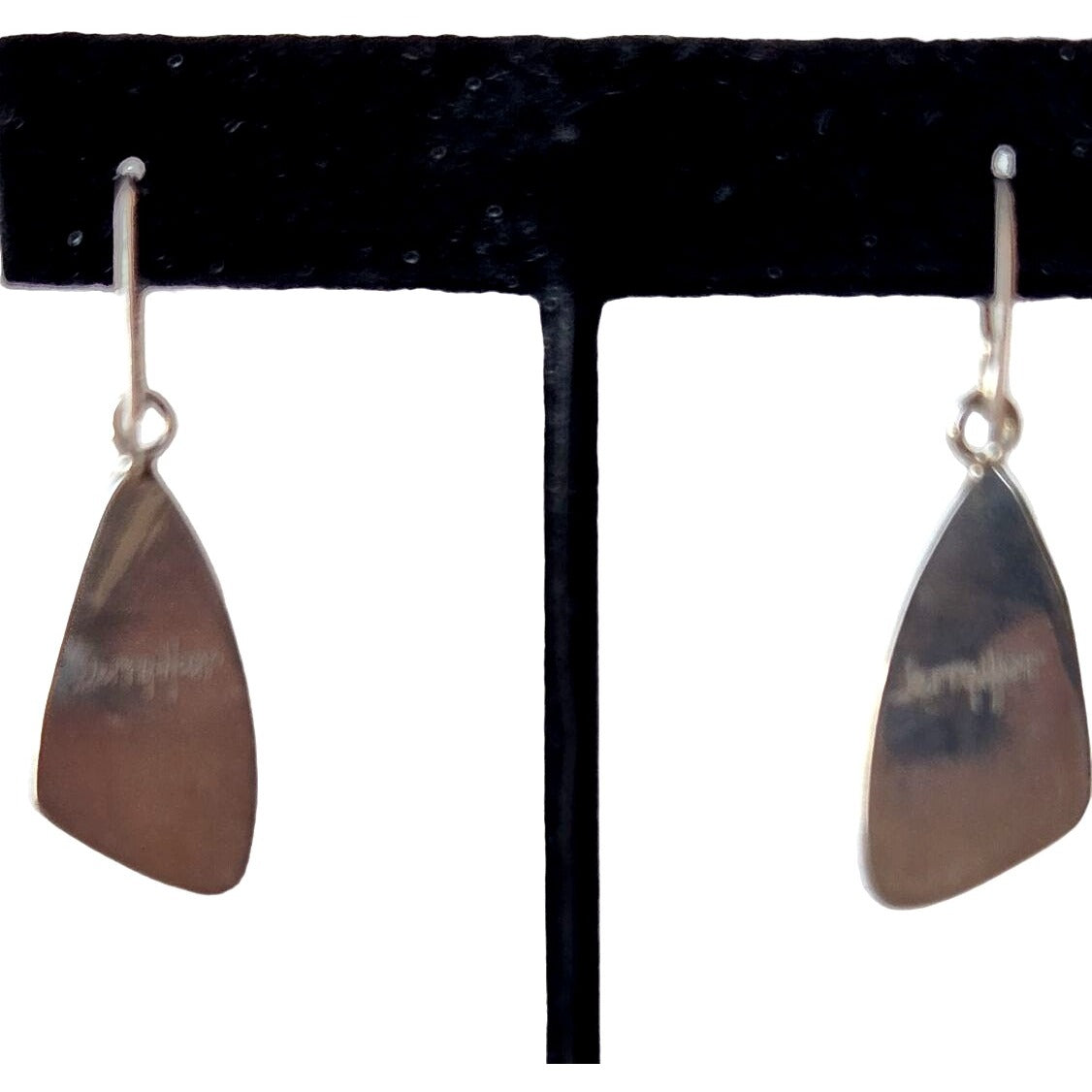 Earrings  925 Silver and Palmwood Silver Hooks Handmade One of a kind Jerry Harr