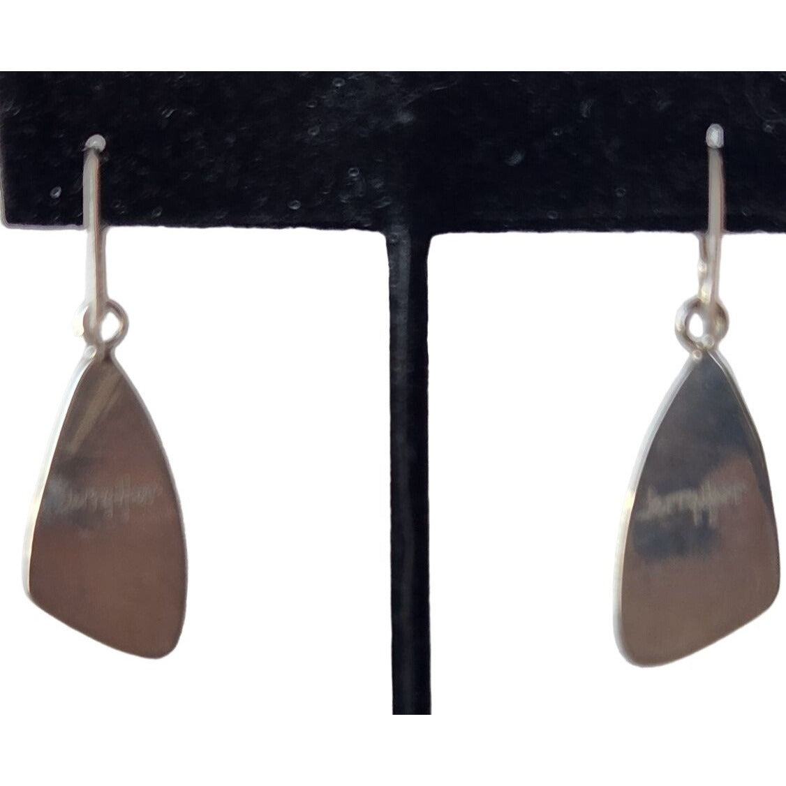 Earrings  925 Silver and Palmwood Silver Hooks Handmade One of a kind Jerry Harr
