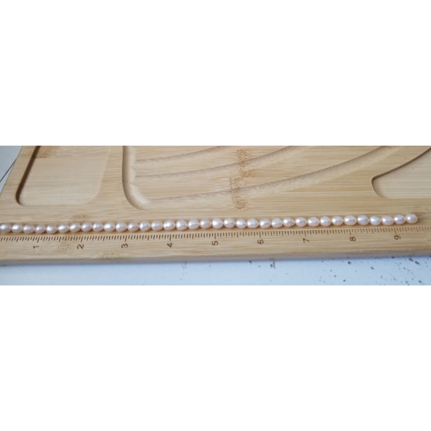 Loose Pearl White Pearl Bag 2 D   6 mm  Bin Pearl  74 Pcs  153.5 ct  30.7 gr  18" Drilled