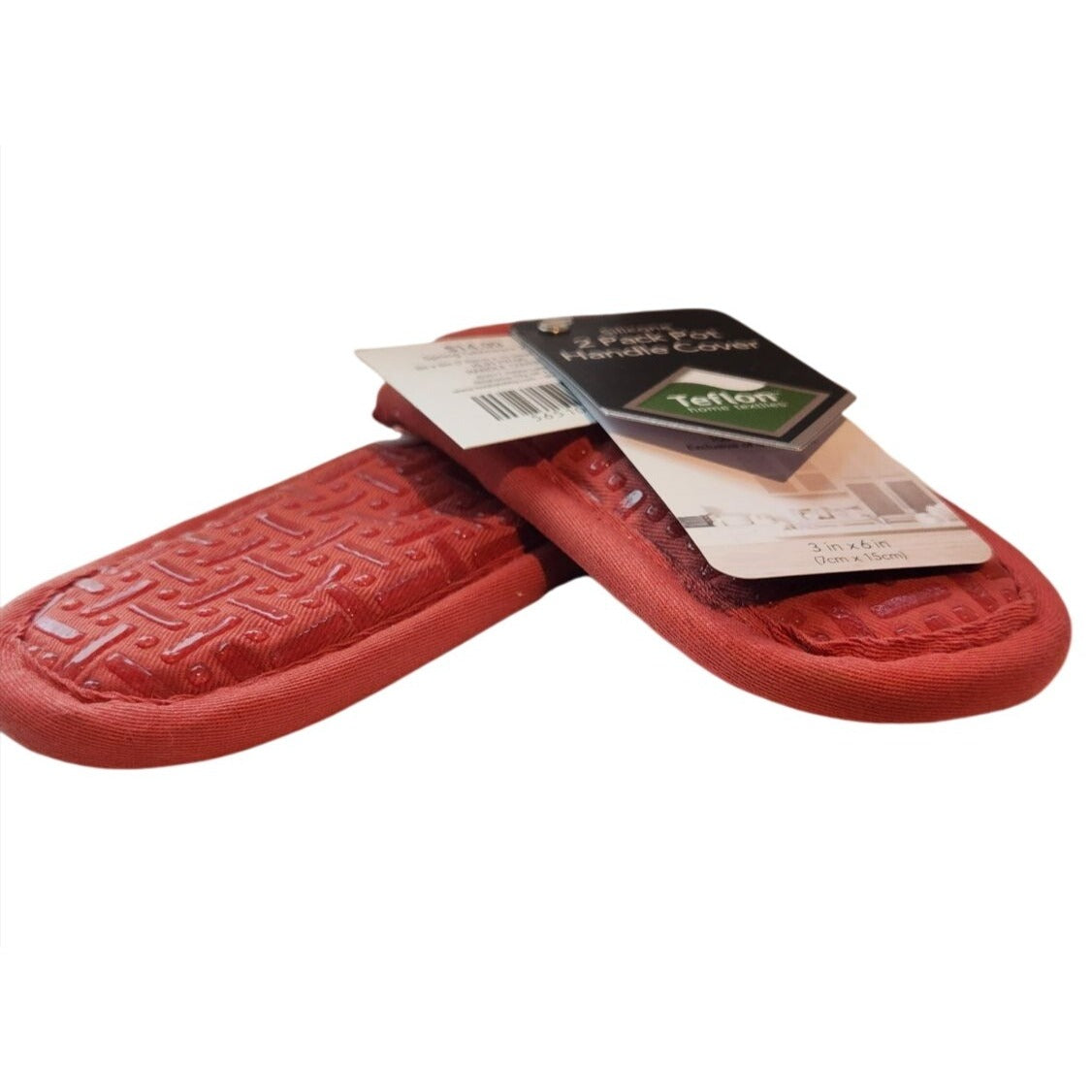 Kitchen Pot Handle Holder Supreme Red Set of 2  Silicone 2 pack  Cover Teflon 3 x 6