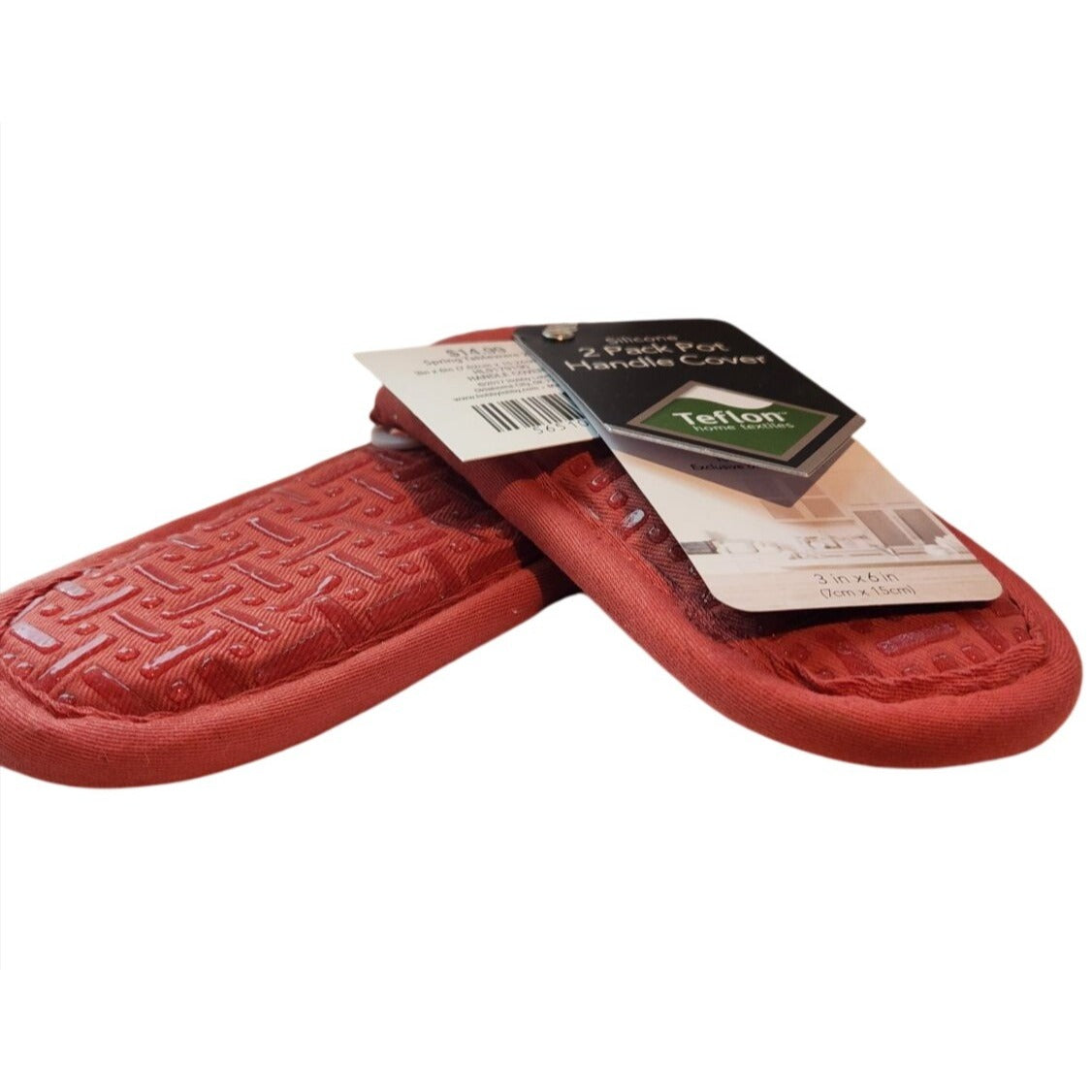 Kitchen Pot Handle Holder Supreme Red Set of 2  Silicone 2 pack  Cover Teflon 3 x 6