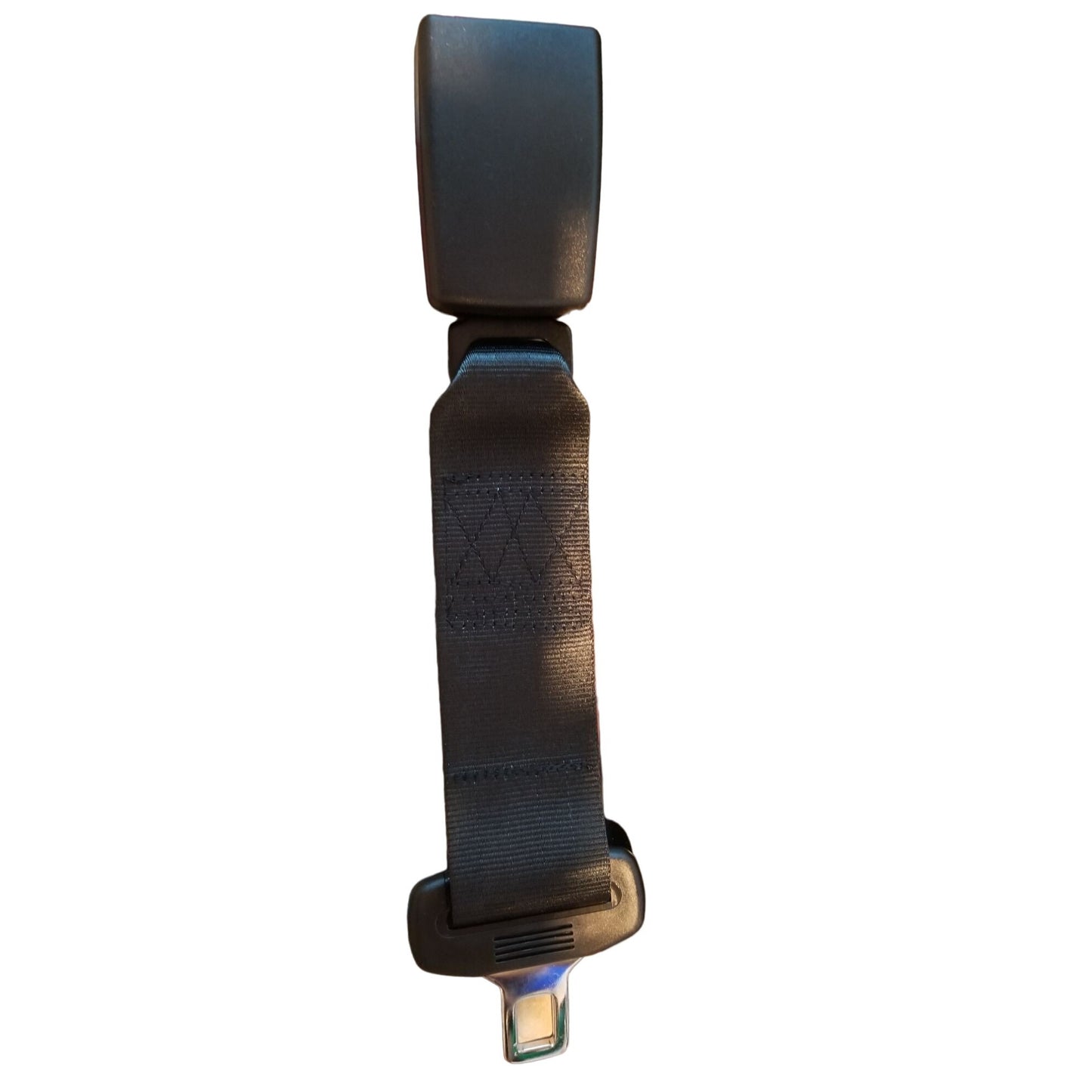 Universal Seat Belt Extender 12" Black with Red Button for release