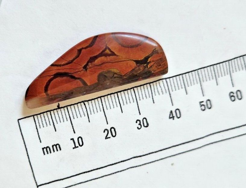 Gemstones Matched Pair Poppy Jasper 10 gr Earrings 50 ct Size 40mm x 10 mm