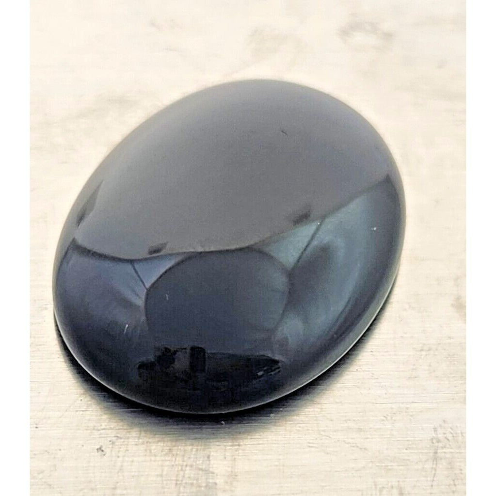 Gemstones Loose Black Onyx Cabochon 6.6 gr Pendant Size 24 mm x 32 mm