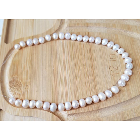 Loose Pearl Pink Pearl  Bag  L 10  Round  8 mm  Bin  Pearl  62 Pcs  98 ct  20 gr  14" Drilled