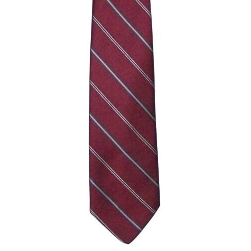 Tie Men's Polyester Silk Neck Tie Austin Reed of Regent Street Red Black Stripe