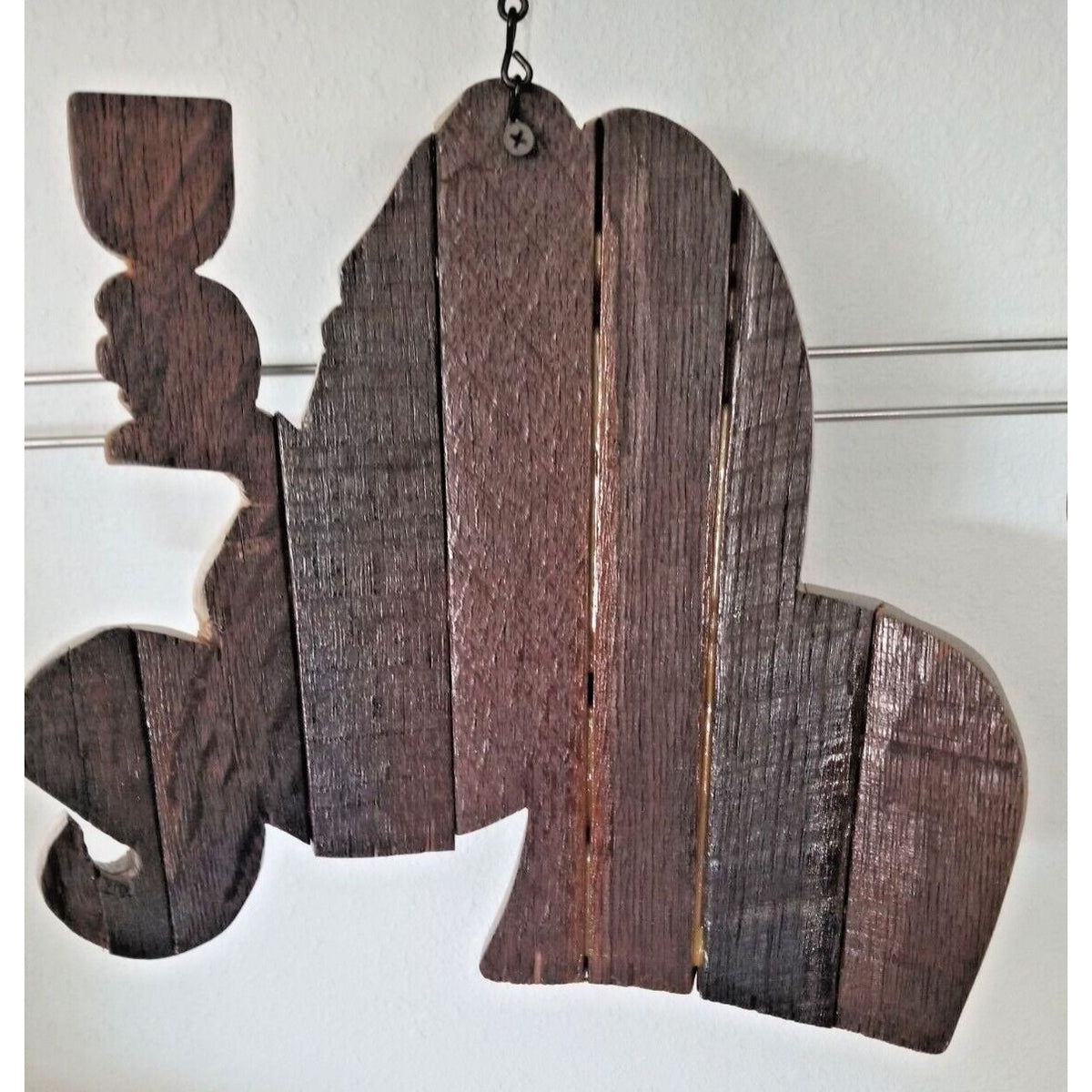 Wood Sign Halloween Wasted Mae Wine Bottle Ghost Red Wine Glass Live once Hanger