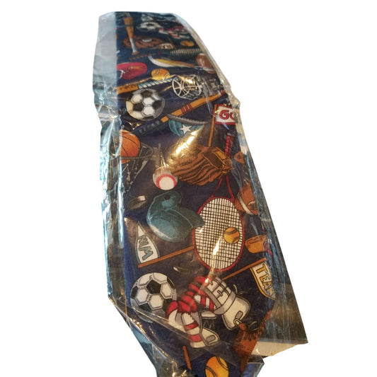 Tie Wolfmark Neckwear Dark Blue Sports Equipment  # 114   3" x 60"