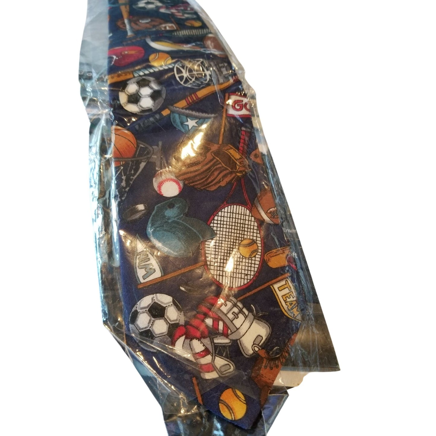 Tie Wolfmark Neckwear Dark Blue Sports Equipment  # 114   3" x 60"