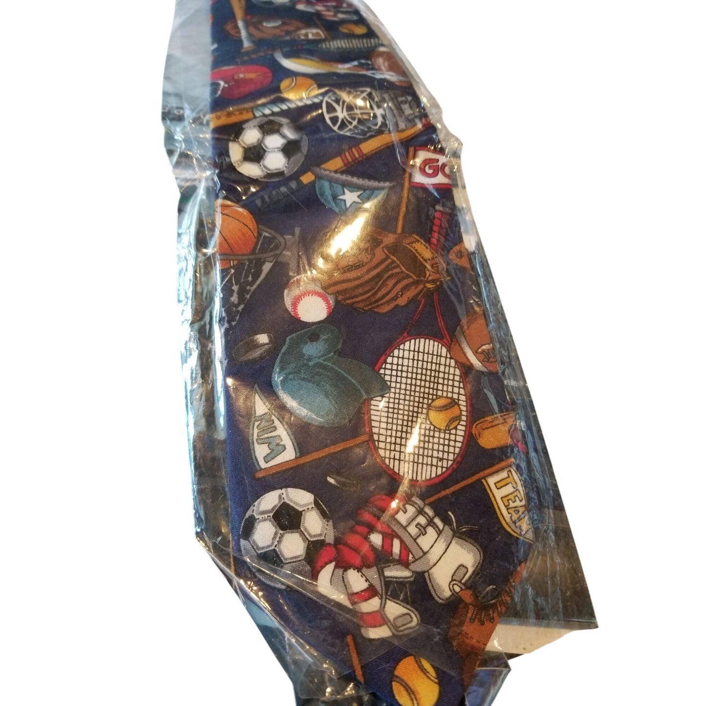 Tie Wolfmark Neckwear Dark Blue Sports Equipment  # 114   3" x 60"