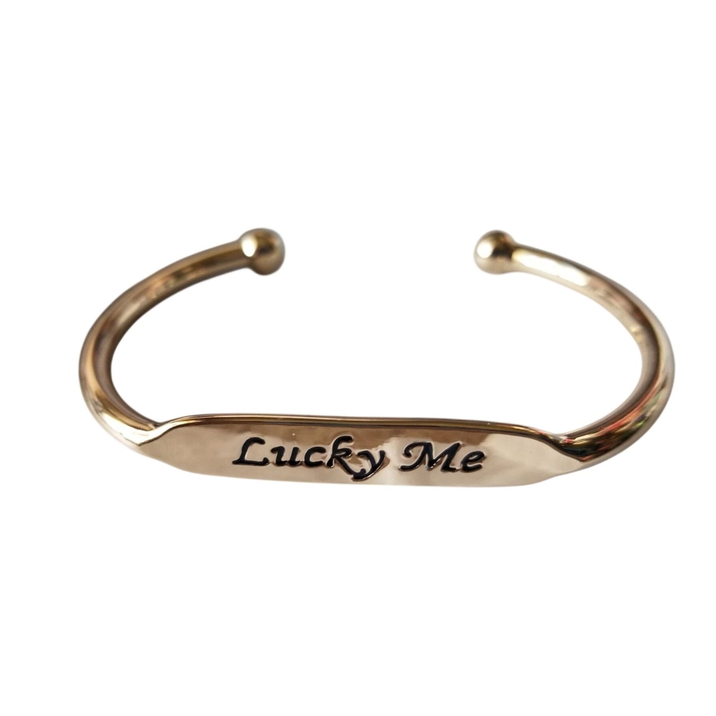 Avon Bracelet Cuff  I am Fabulous Bracelet Lucky Me  Gold Color
