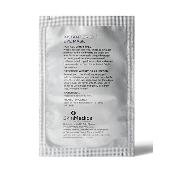 Skincare SkinMedica Instant Bright Eye Masks   6 ct- Under Eye Patches for Puffy Eyes