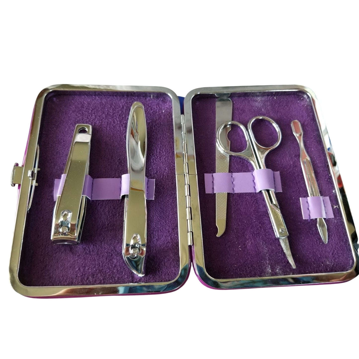 Avon Foot Works Total Pedicure Kit 5 Piece with Purple case