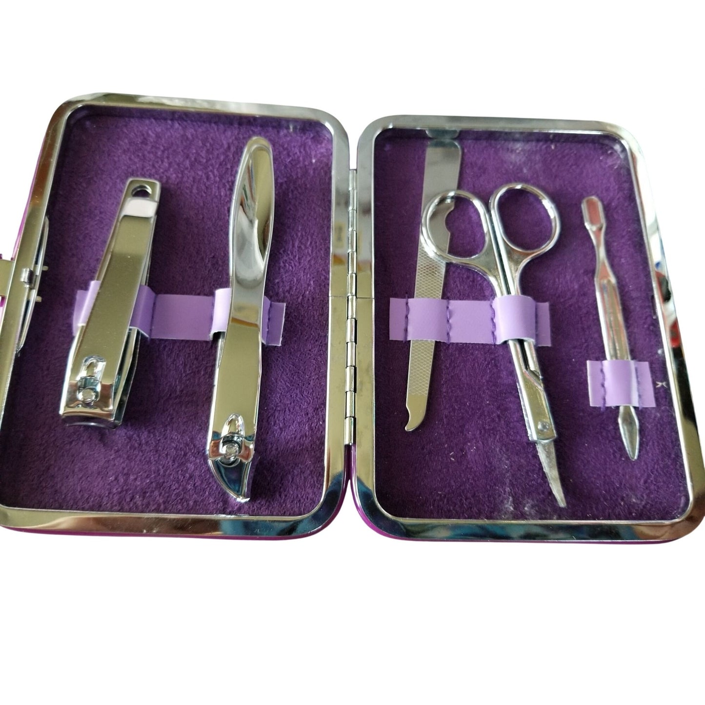 Avon Foot Works Total Pedicure Kit 5 Piece with Purple case