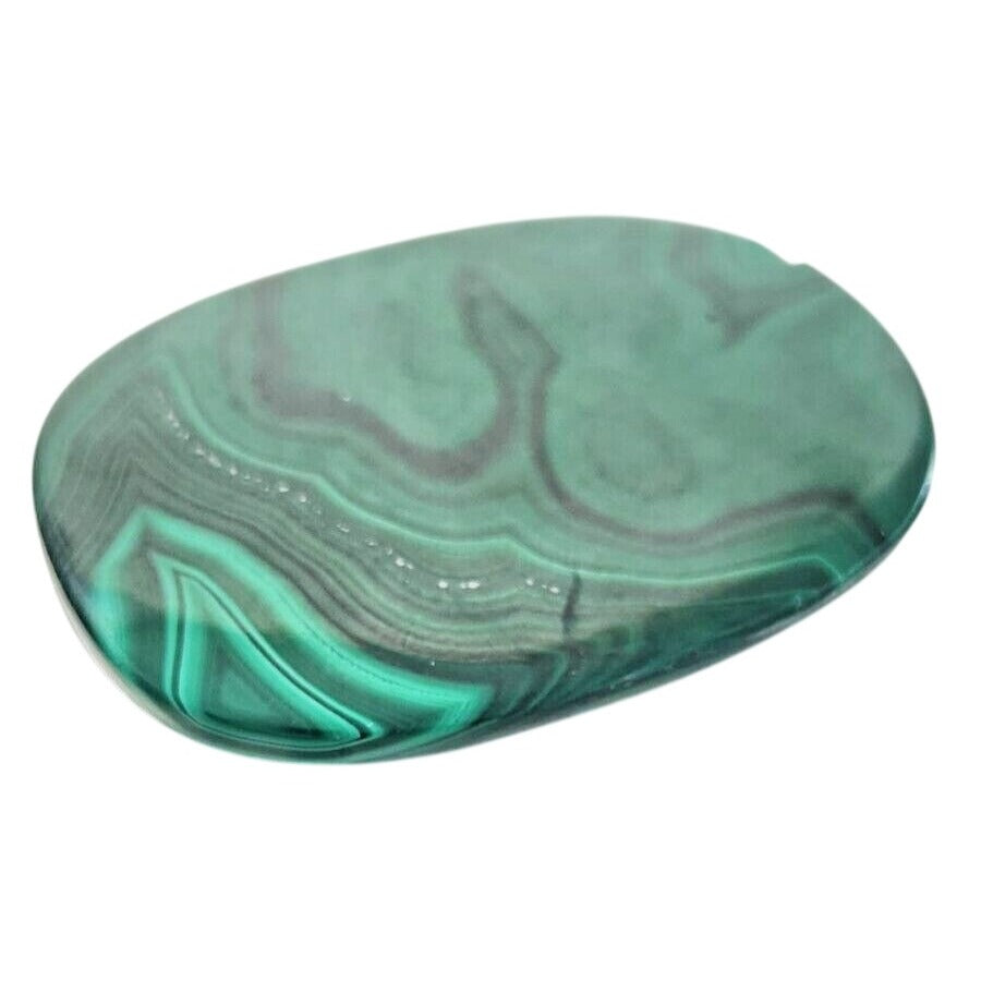 Gemstones Loose Malachite Cabochon 35.3 gr Pendant Size 60 mm x 38 mm x 3 mm
