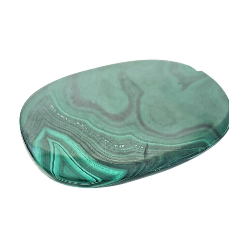 Gemstones Loose Malachite Cabochon 35.3 gr Pendant Size 60 mm x 38 mm x 3 mm
