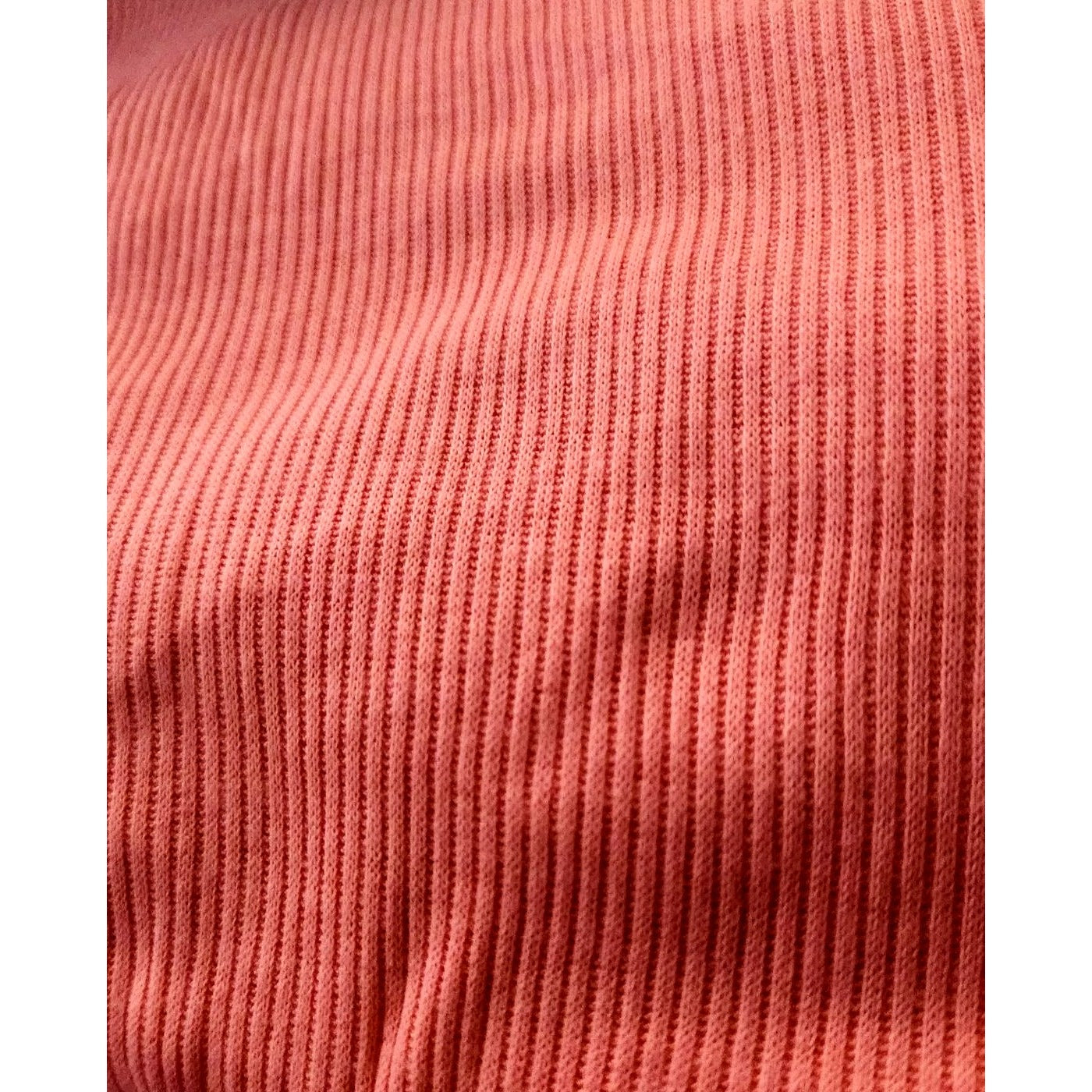 Material Orange Ribbed Polyester Costume 58 x 34 Infinity Fabric Stretchy Shirt Light weight