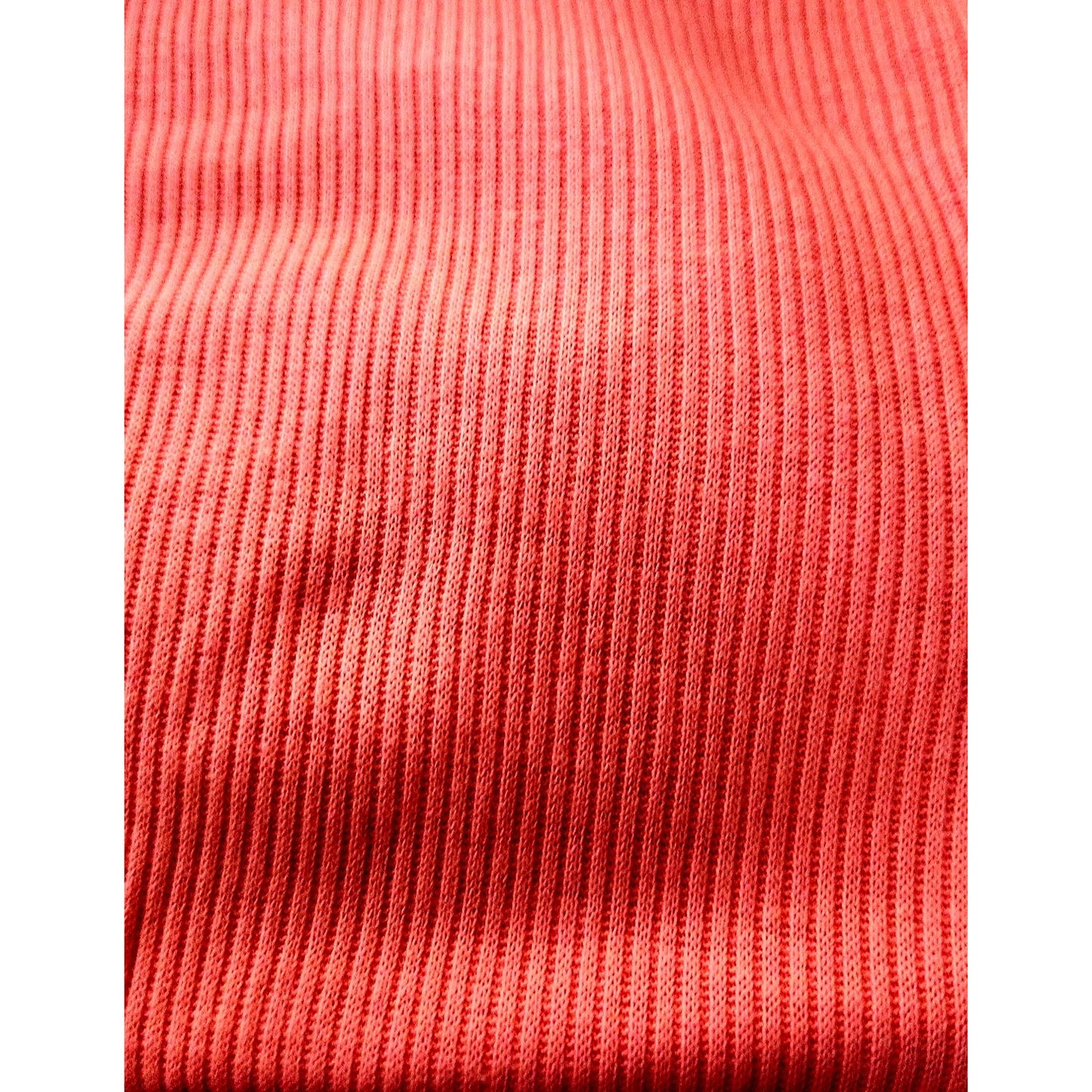 Material Orange Ribbed Polyester Costume 58 x 34 Infinity Fabric Stretchy Shirt Light weight