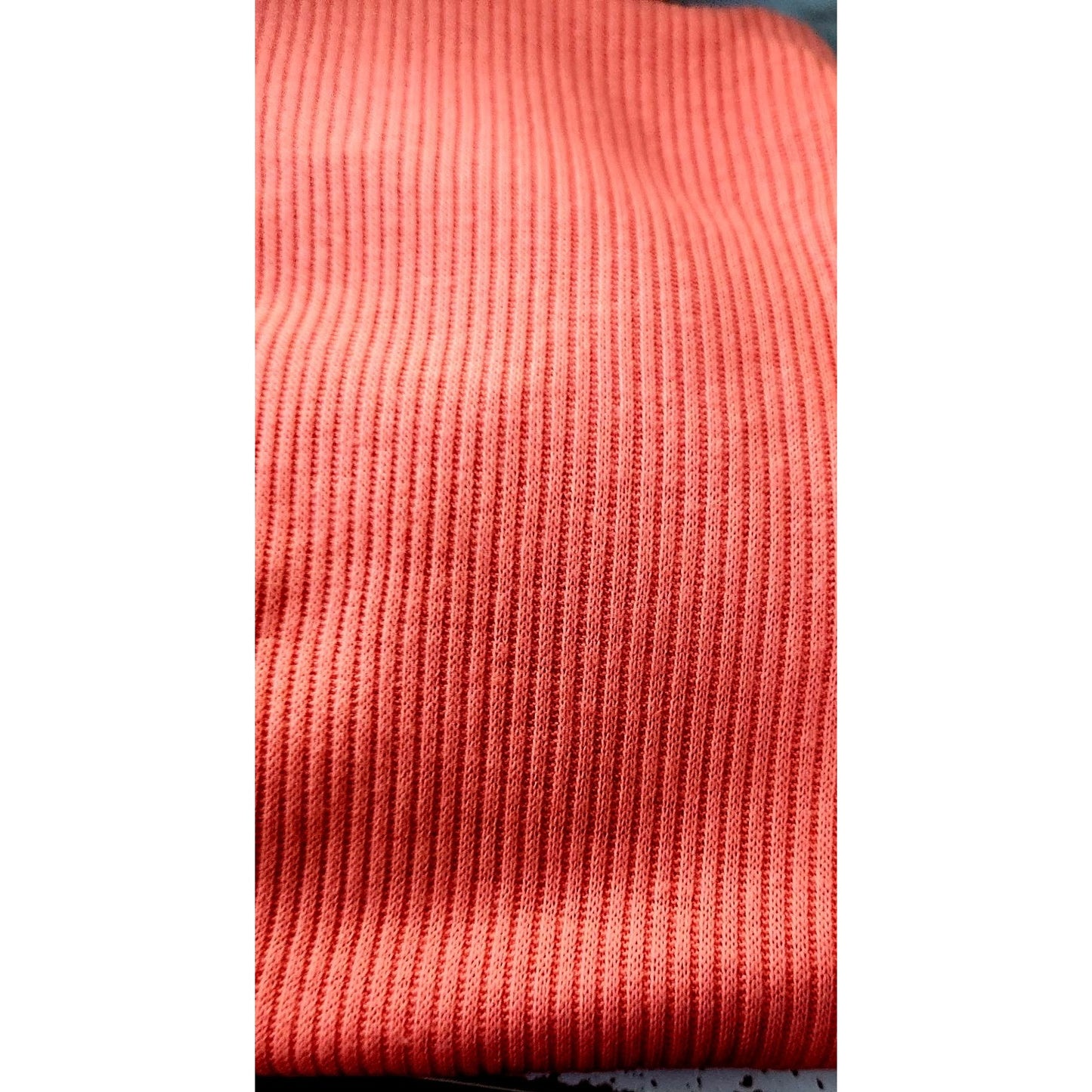 Material Orange Ribbed Polyester Costume 58 x 34 Infinity Fabric Stretchy Shirt Light weight