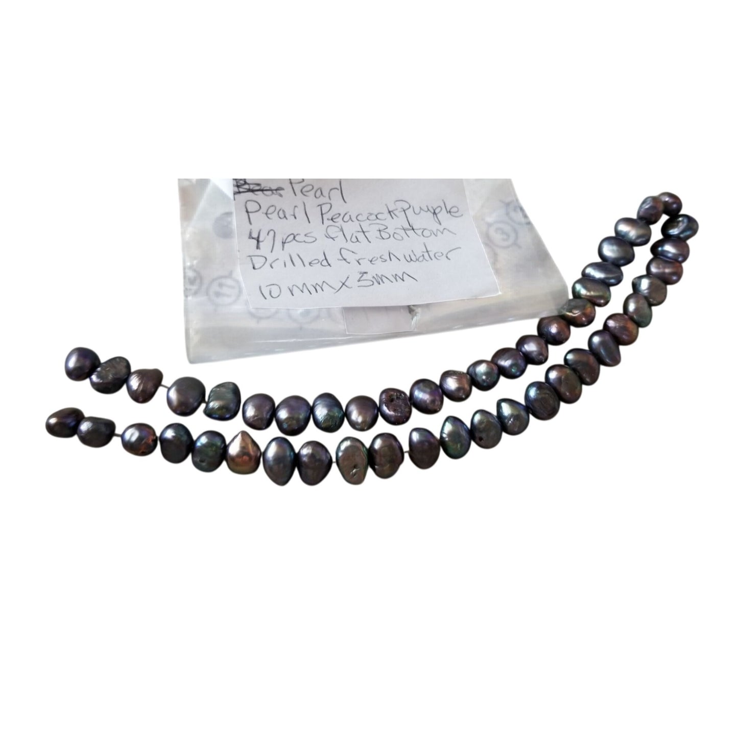 Loose Pearl Peacock  Pearl Bag  F 3  Oval 8 mm  Bin Pearl  29 Pcs  153  ct 30.6  gr  16" Drilled