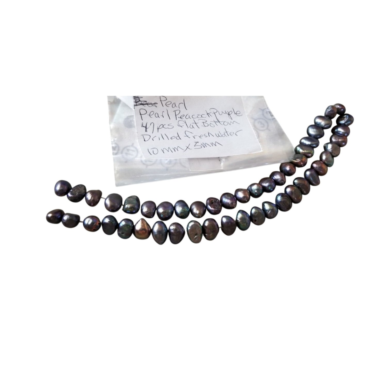 Loose Pearl Peacock  Pearl Bag  F 3  Oval 8 mm  Bin Pearl  29 Pcs  153  ct 30.6  gr  16" Drilled