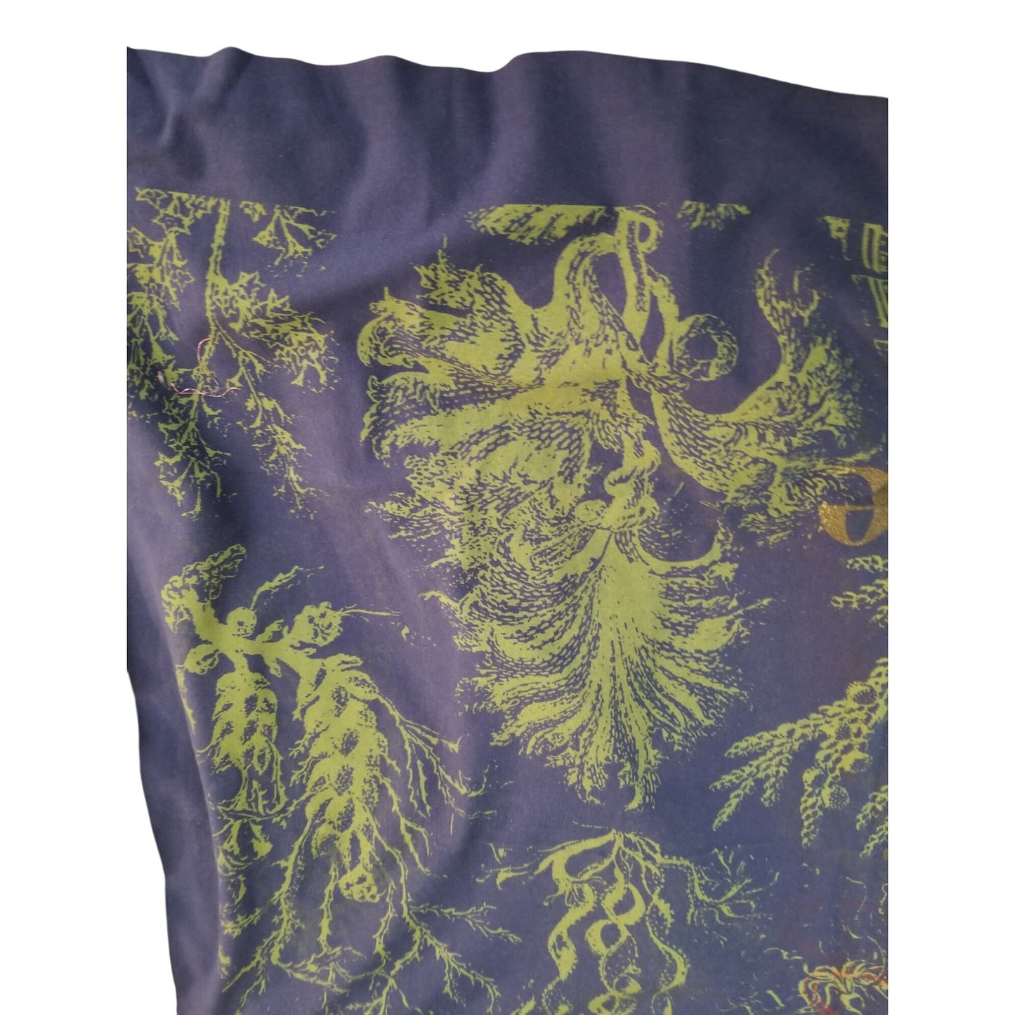 Material T-Shirt Panel 30" x 36"  Dark Blue Ferms  Saying Cotton  Screen Print