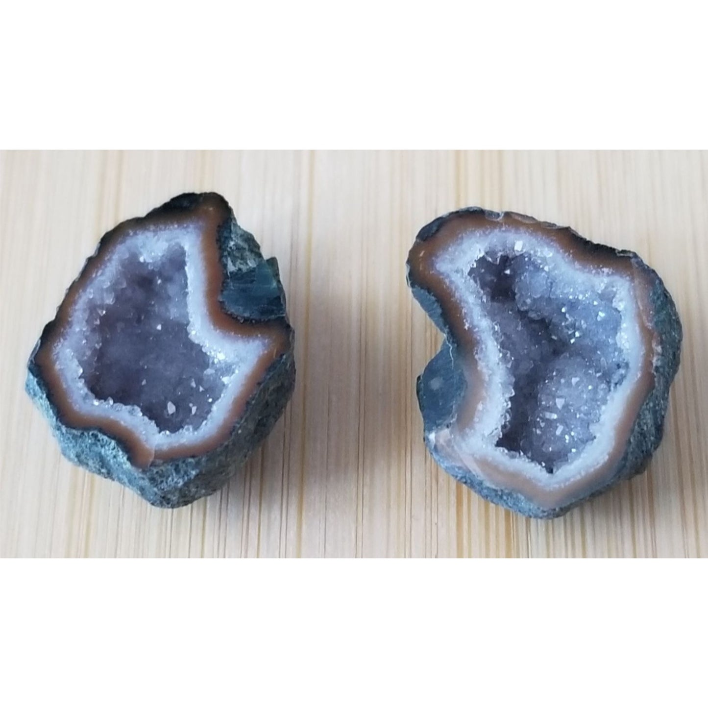 Gemstone Loose Pair Black Titanium Crystal Druzy  Matched Pair 25 ct  5 gr 15 mm x 22 mm x 8 mm