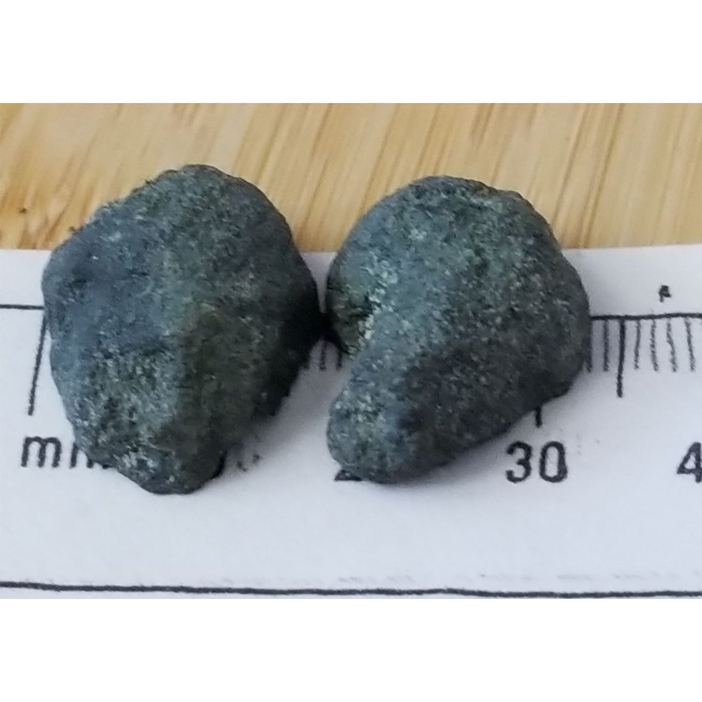 Gemstone Loose Pair Black Titanium Crystal Druzy  Matched Pair 25 ct  5 gr 15 mm x 22 mm x 8 mm