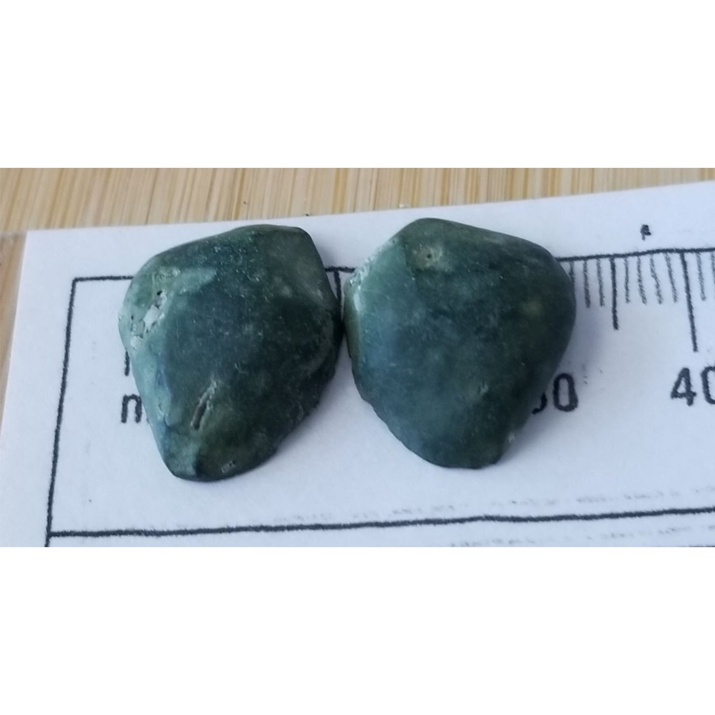 Gemstone Loose Pair Black Titanium Crystal Druzy  Matched Pair 25 ct  5 gr 15 mm x 22 mm x 8 mm
