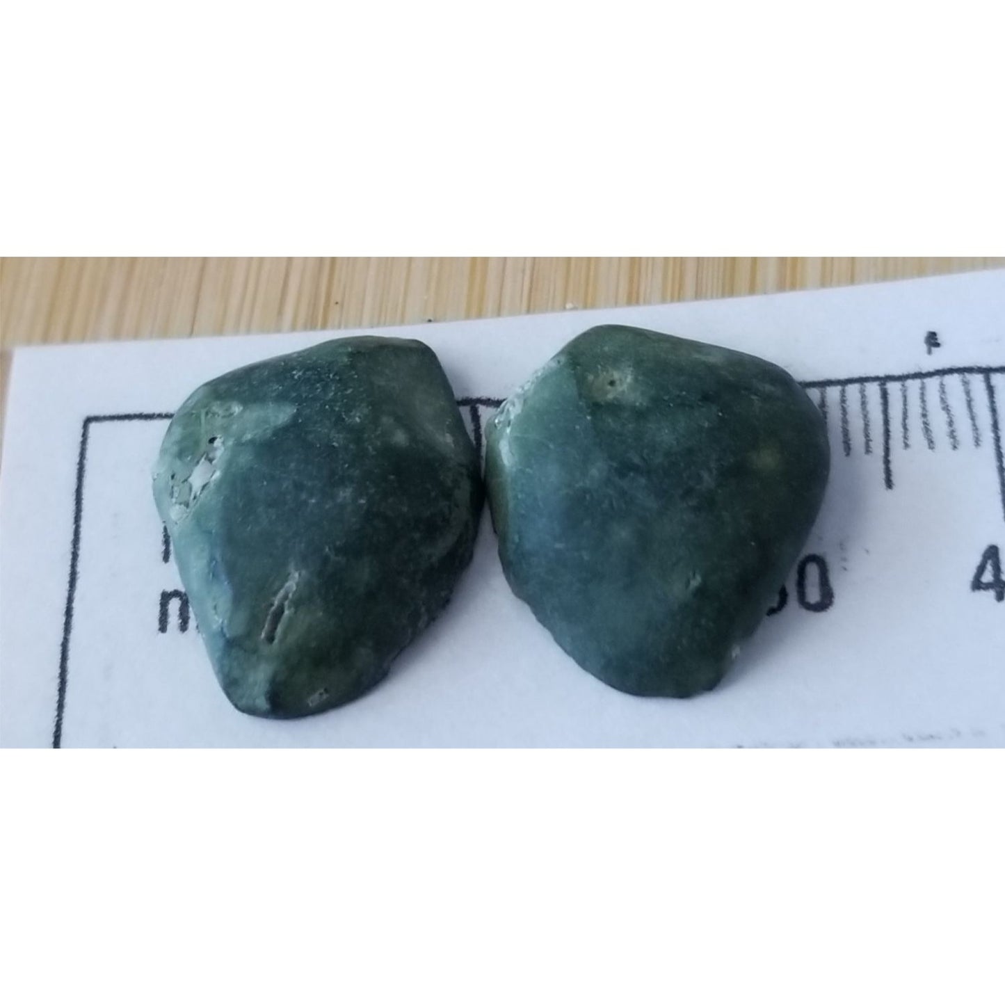 Gemstone Loose Pair Black Titanium Crystal Druzy  Matched Pair 25 ct  5 gr 15 mm x 22 mm x 8 mm