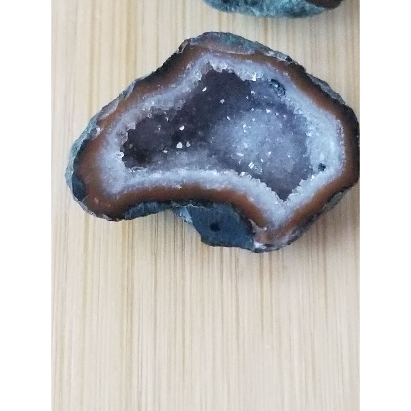 Gemstone Loose Pair Black Titanium Crystal Druzy  Matched Pair 25 ct  5 gr 15 mm x 22 mm x 8 mm