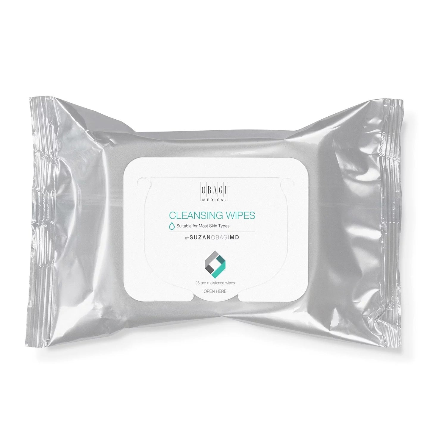 Skincare Obagi SUZANOBAGIMD On The Go Hypoallergenic Facial Cleansing Wipes 25 in package
