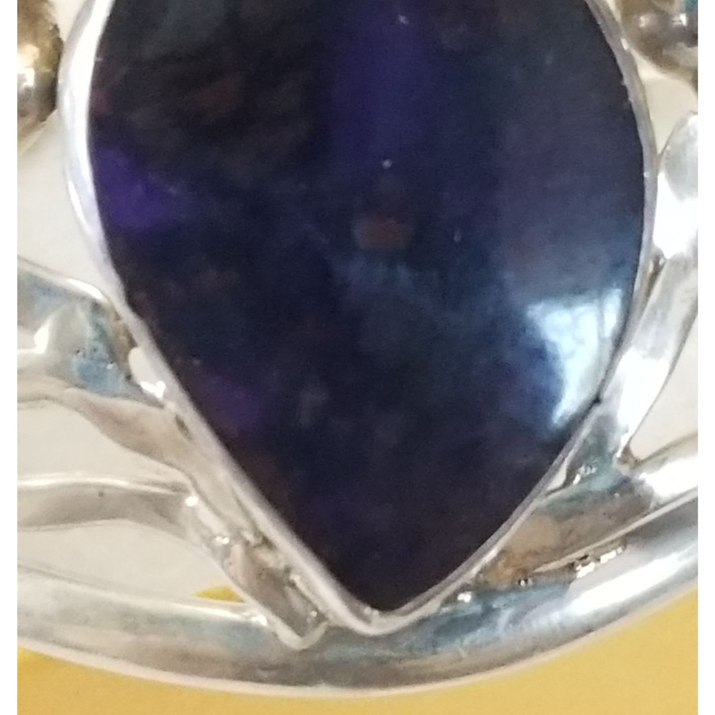Bracelet Cuff 925 Silver Sugalite  27.9 Gr 139.5 ct  7 cm x 5.5 cm 3 cm open  3  cm High Silver Purple Silver