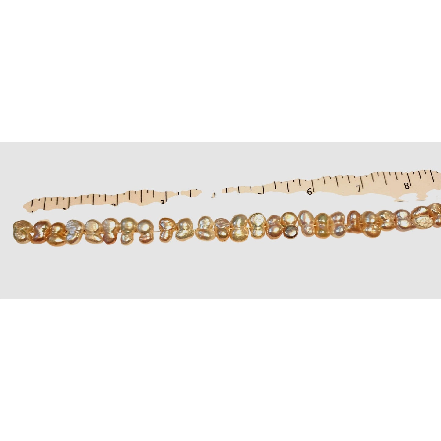 Necklace Pearls 32 Freshwater Cultured 10–12mm Baroque Pearl Strand, White 11 " Strand Middle hole Slight Pink tint