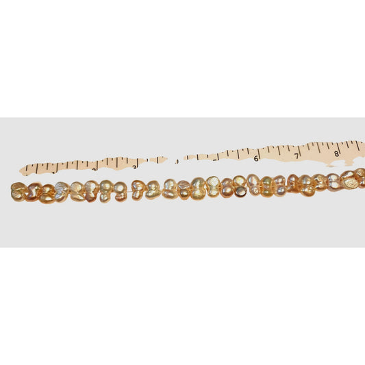 Necklace Pearls 32 Freshwater Cultured 10–12mm Baroque Pearl Strand, White 11 " Strand Middle hole Slight Pink tint