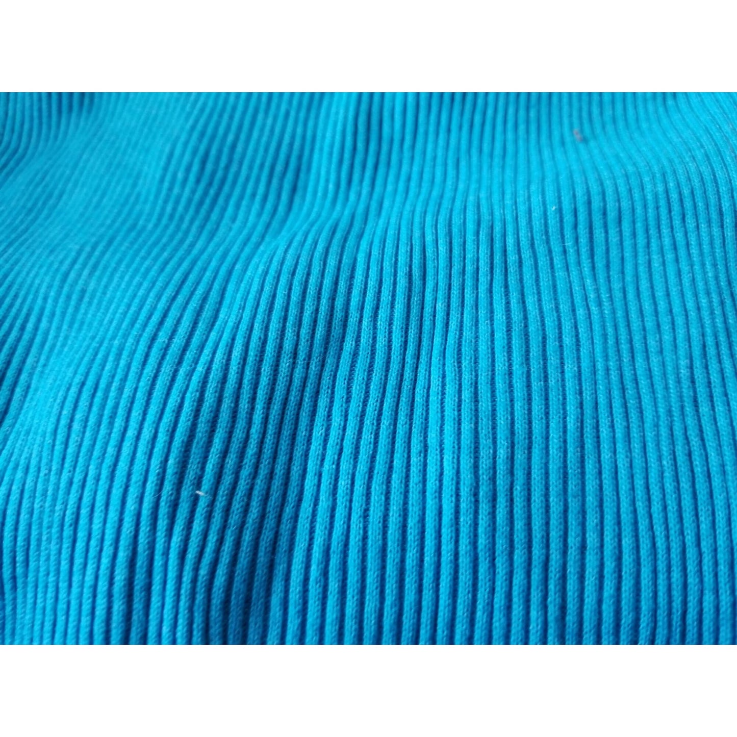 Material  Ribbed Turquoise Polyester 1 yard craft clothes Fabric