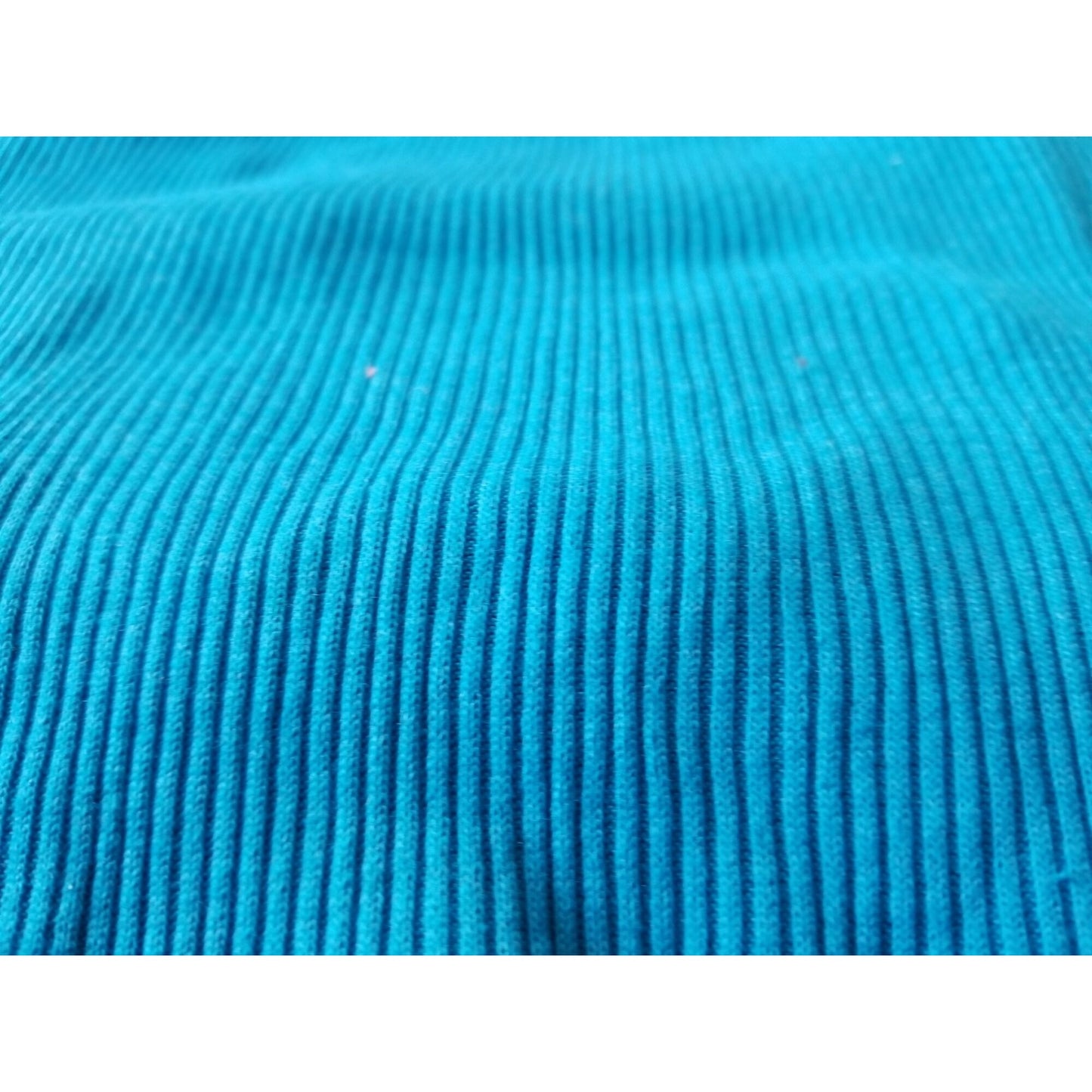 Material  Ribbed Turquoise Polyester 1 yard craft clothes Fabric