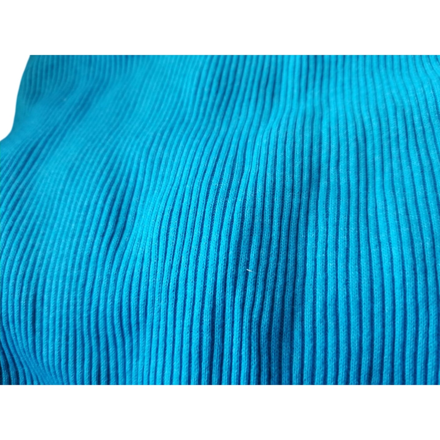 Material  Ribbed Turquoise Polyester 1 yard craft clothes Fabric