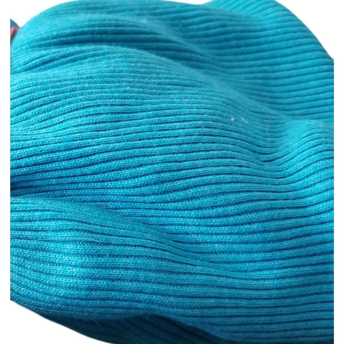 Material  Ribbed Turquoise Polyester 1 yard craft clothes Fabric
