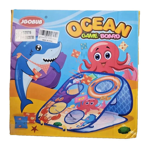 Game Ocean Game Board 2  in 1 Easy Set up Bean Bags Balls with Sticky Carry Bag