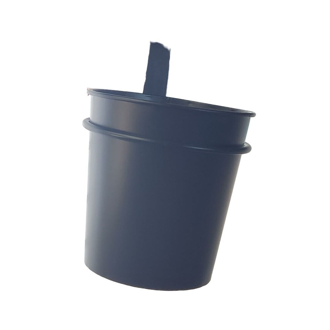 AVON On the Wall Collection Bucket with Holder Black Bucket 5" with hanger 7"