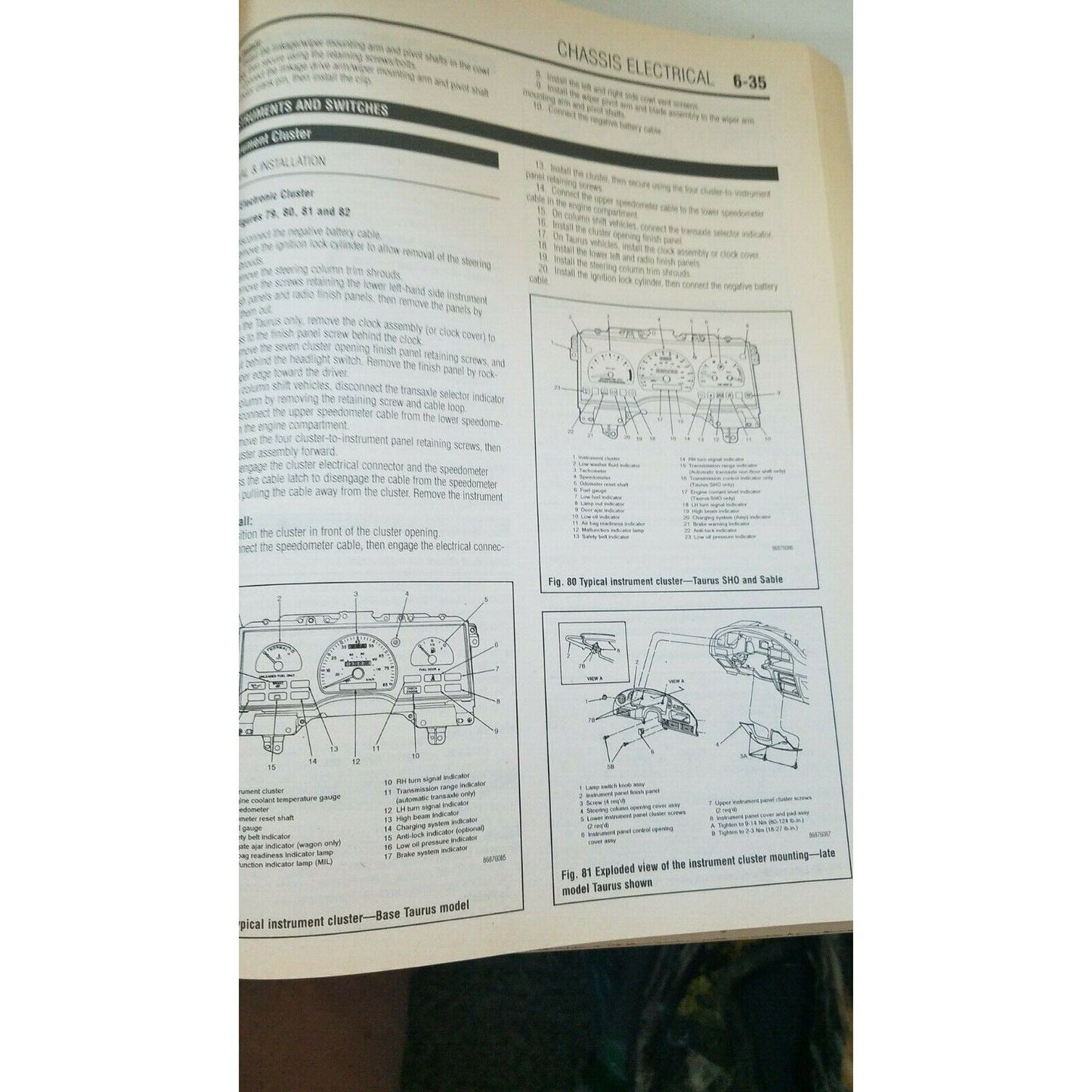 Book 1986 - 95 Chilton's Ford Taurus SHO Mercury Sable Repair Manual  # 26700